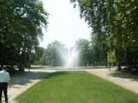 A fountain in a park