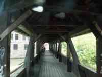 Interior of covered bridge