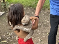 Yagua girl with sloth
