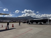 Disembarking in Cusco