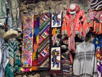 Textiles in Incan house