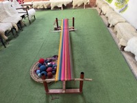 Wool on a loom