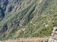 Switchbacks ascending Machu Picchu