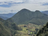 Town in a volcano crater